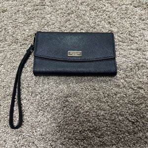 NWOT Kate Spade Laurel Way Black Leather Wristlet